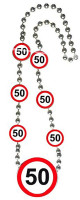 Verkehrsschild 50 Halskette