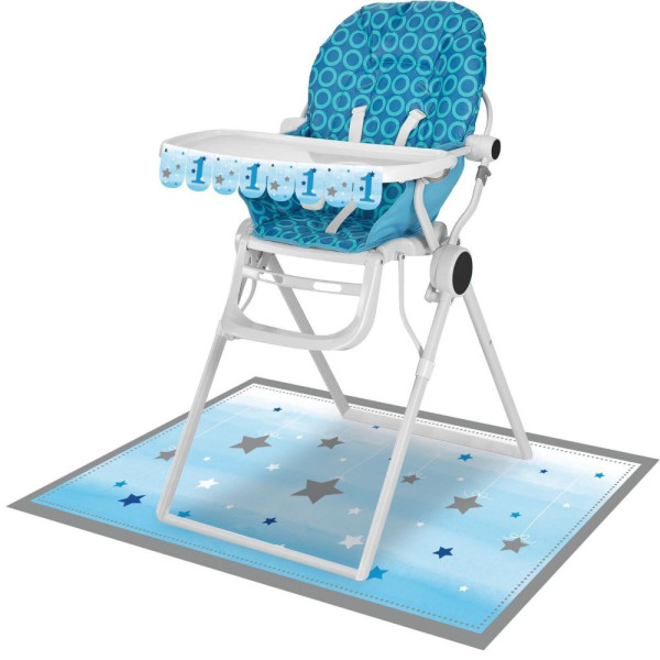 Little Blue Star high chair set of 2 pieces