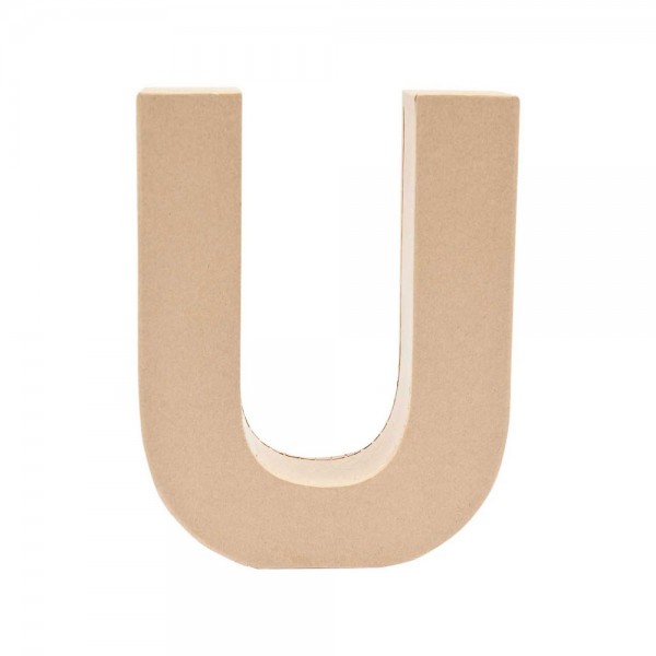 Paper mache letter U 17.5cm