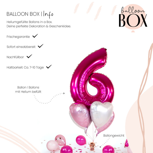 Ballongruß in der Box 5er Set Pink 6 3