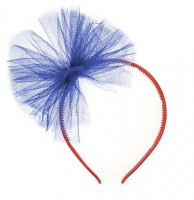 Anteprima: Fascia per capelli blu in tulle Marina