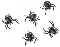 Anteprima: 10 ragni decorativi 3x3 cm