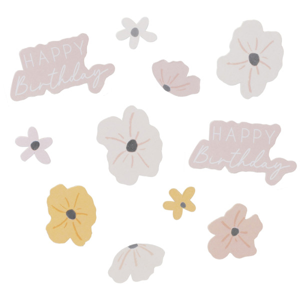 Verjaardagsconfetti - kleurrijke bloemenzee 14g