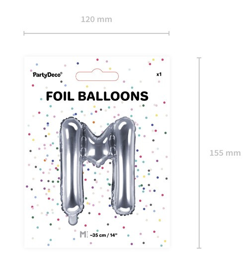 Folienballon M silber 35cm 2