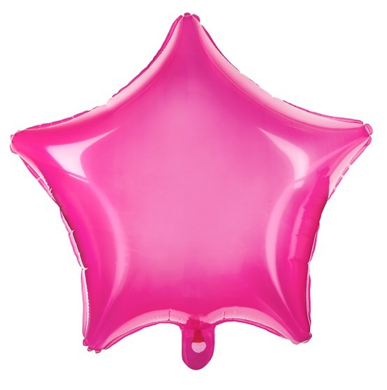 Gennemsigtig stjerne ballon lyserød 48 cm