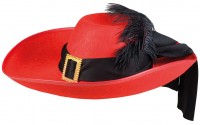 Preview: Red musketeer hat