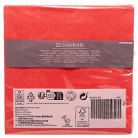 Preview: 20 red eco napkins 33cm