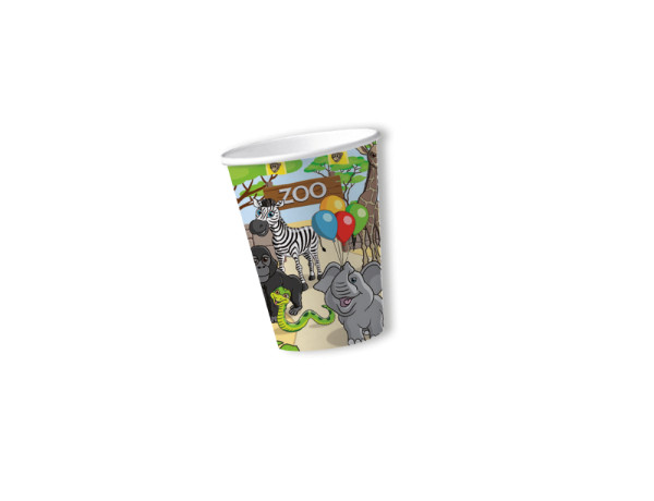 8 party at the zoo paper cup 200ml