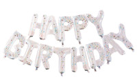 Ballon de confettis joyeux anniversaire transparent