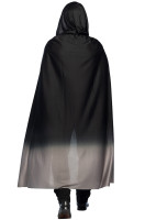 Anteprima: Mantello con cappuccio nero-grigio
