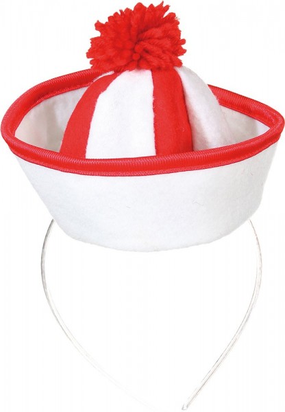 Bandeau avec mini chapeau de marin 2