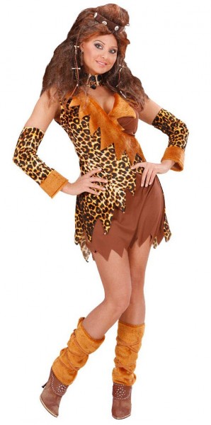 Costume de dame léopard de l'âge de pierre Deluxe 3