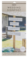 Preview: 4 wooden signposts Rustic Romance