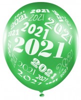 Widok: 50 metalicznych balonów 2021 30cm
