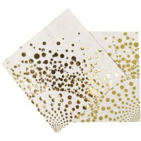 16 golden glamor napkins 33cm