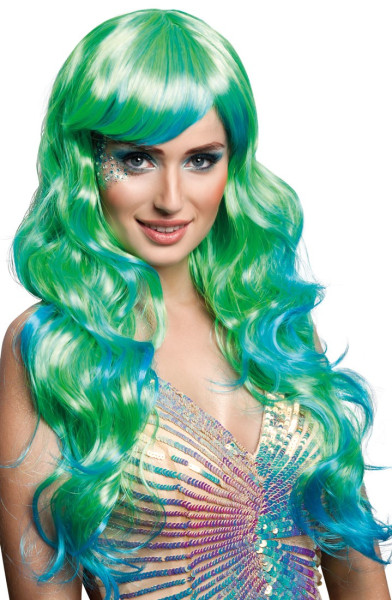 Blue-green fairy tale wig for women