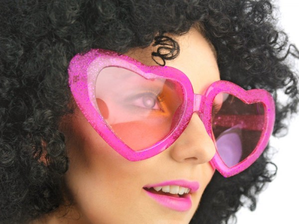 Maxi festglasögon Sweetheart Pink 8cm