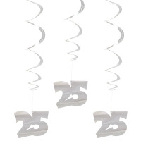 3 spiral hangers silver 25