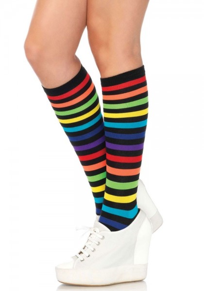 Rainbow knee socks 2