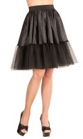 Black petticoat skirt satin and tulle