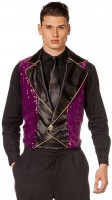 Vista previa: Chaleco de mago negro-violeta para hombre