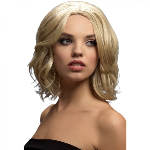 Blonde wavy wig for women