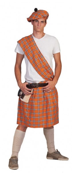 Schots oranje Scotty kostuum voor mannen