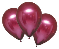 6 Shiny Satin Luftballons brombeere 27,5cm