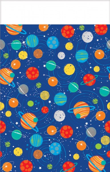 Space Party Tafelkleed 1,37 x 2,59 m