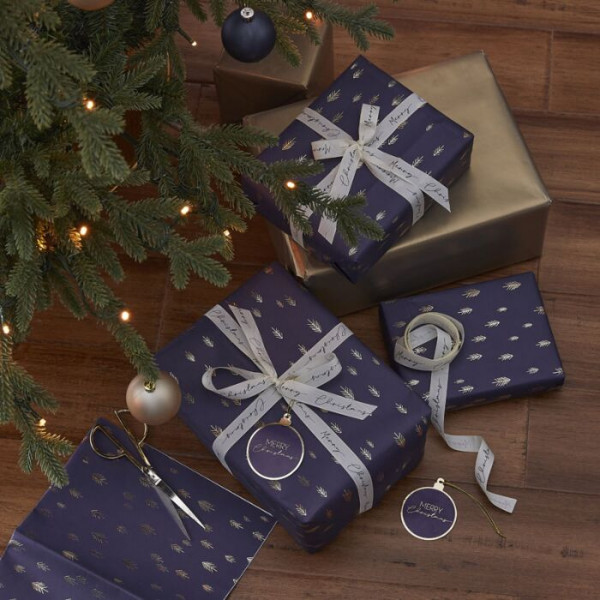 Elegante set di carta da regalo natalizia