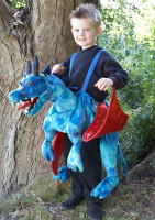 Blå dragerytter børnekostume
