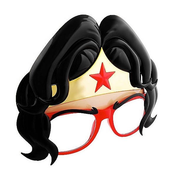 Lunettes Wonder Woman avec demi-masque 2