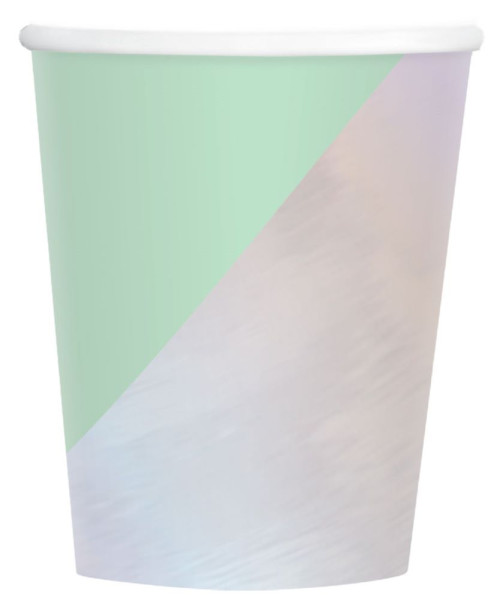 8 shimmering pastel cups 250ml