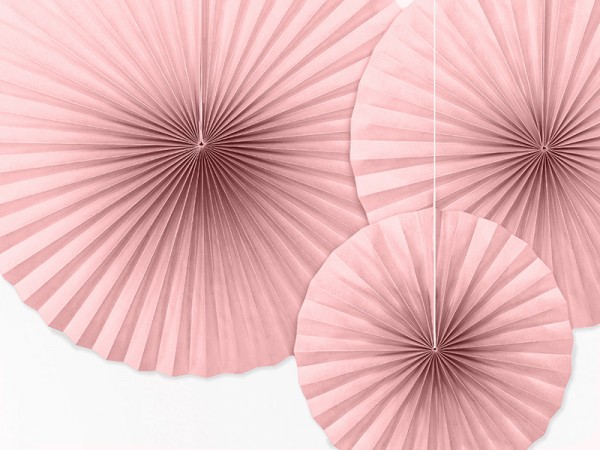 3 paper rosettes Elenor dusky pink 3