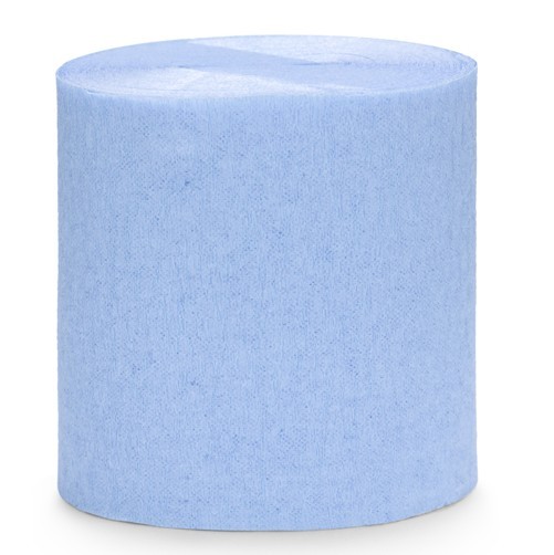 4 carta crespa blu pastello 10m x 5cm