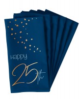 25e anniversaire 10 serviettes Elegant blue