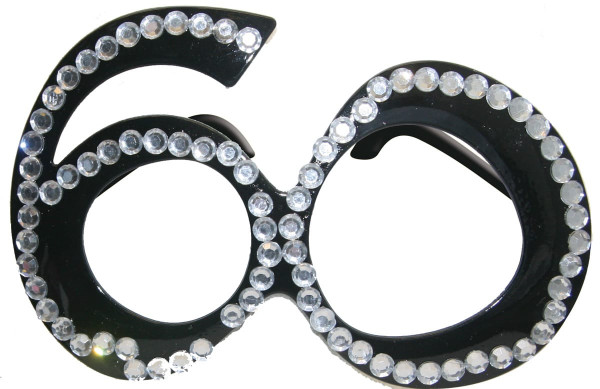 Feestbril Diamond 60 zwart