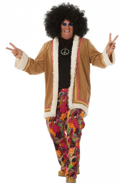 Disfraz de fiesta hippie psicodélico para hombre