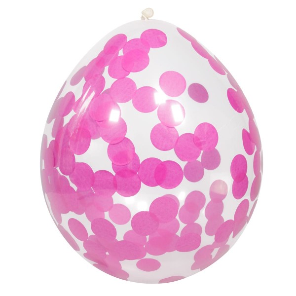 4 palloncini confetti rosa