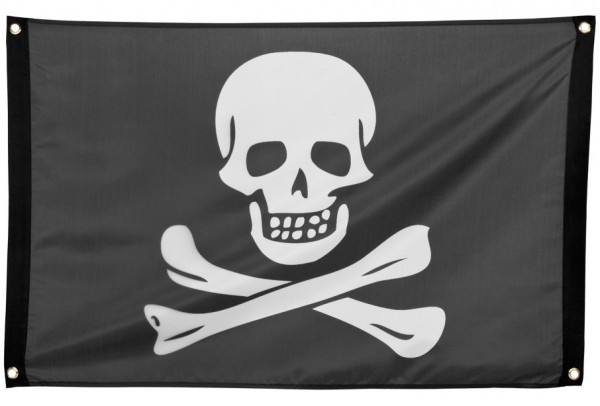Pirate party skull flag 60x90cm
