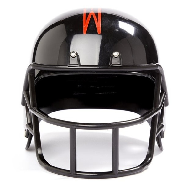 American football helmet black