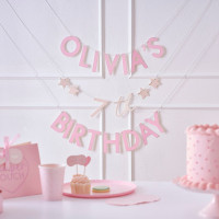 Guirnalda de cumpleaños personalizada Pinky Winky