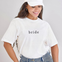 T-Shirt Bride Größe XL in Weiß