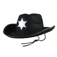 Sheriff Hut für Kinder schwarz