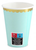 6 Candy Party paper cups mint 220ml