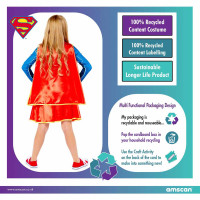 Widok: Kostium Supergirl dla dziewczynek z recyklingu