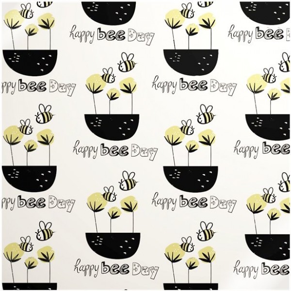 Wrapping paper Happy Bee Day Eco