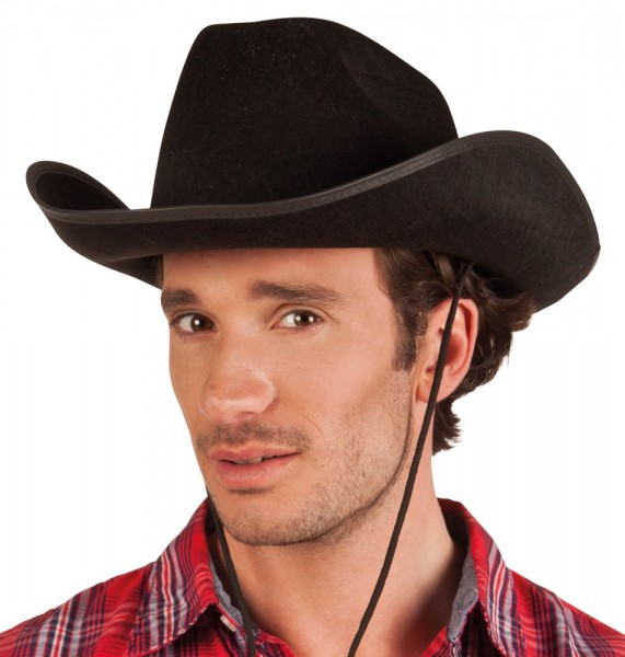 Czarny kowbojski kapelusz Dziki Zachód