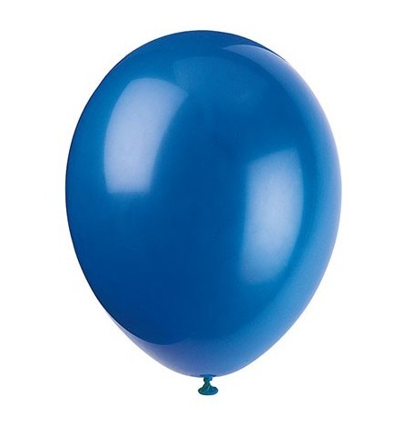 Set of 10 latex balloons dark blue 30cm