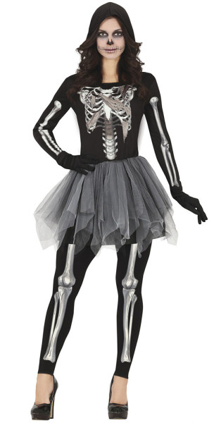 Disfraz de bailarina esqueleto para mujer